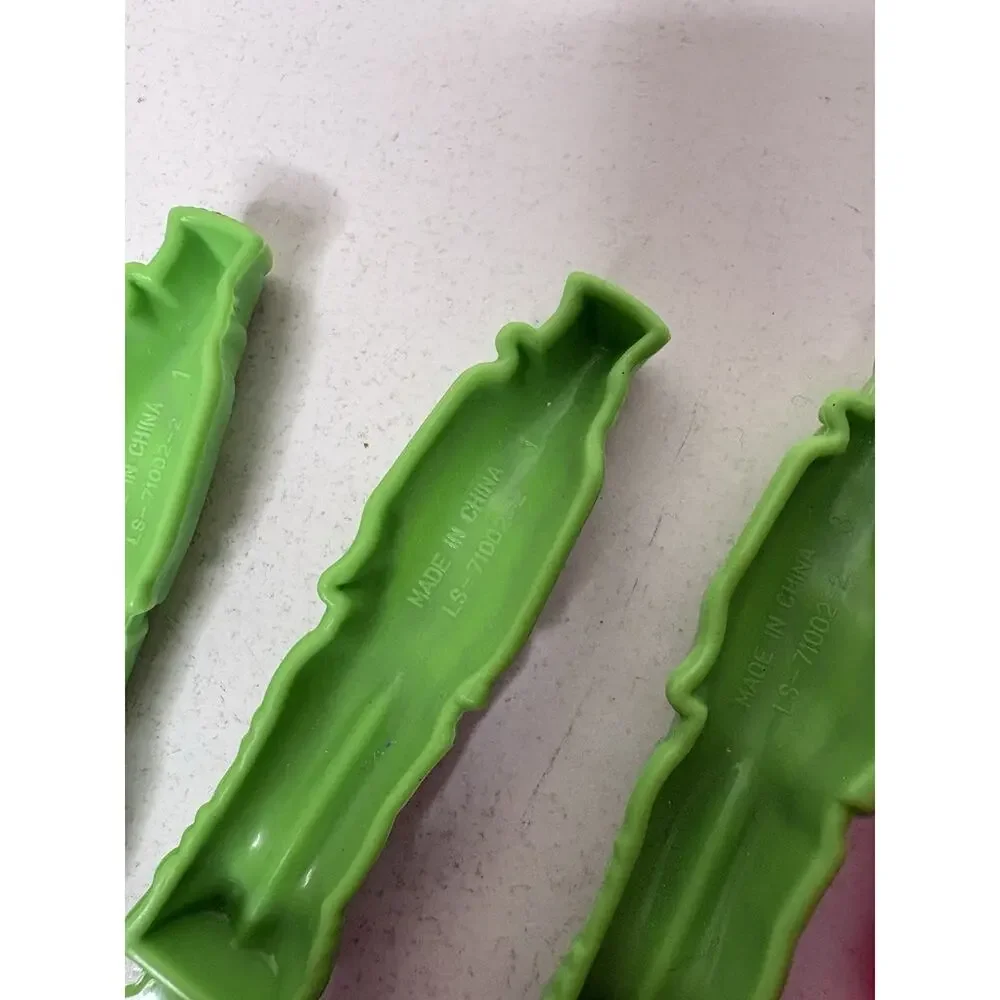 Vintage Halloween Plastic Cutlery Fork Knife Frankenstein Witch Set of 7